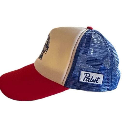 Pabst Blue Ribbon Beer Trucker snap back hat one size. Unisex - Picture 7 of 9